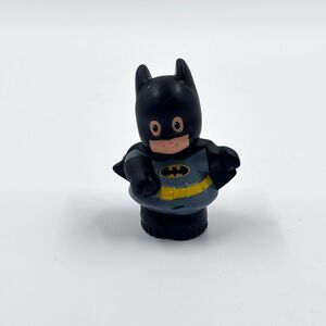 Fisher-Price Little People Batman Figure Grey Suit Yellow Belt DC Super Friends